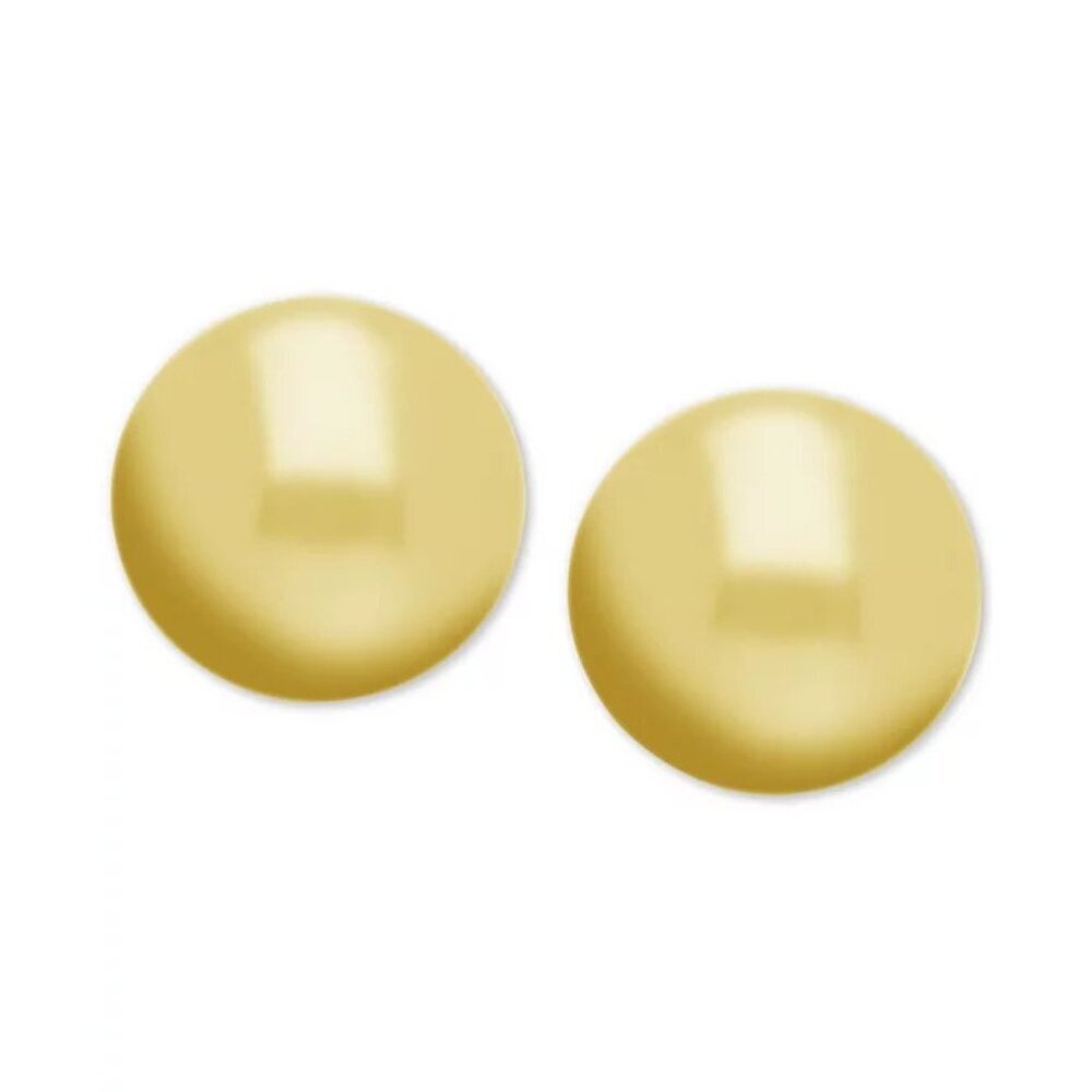 And Now This 18K Gold Over Brass Ball Stud Post Earrings $30 Minimalist